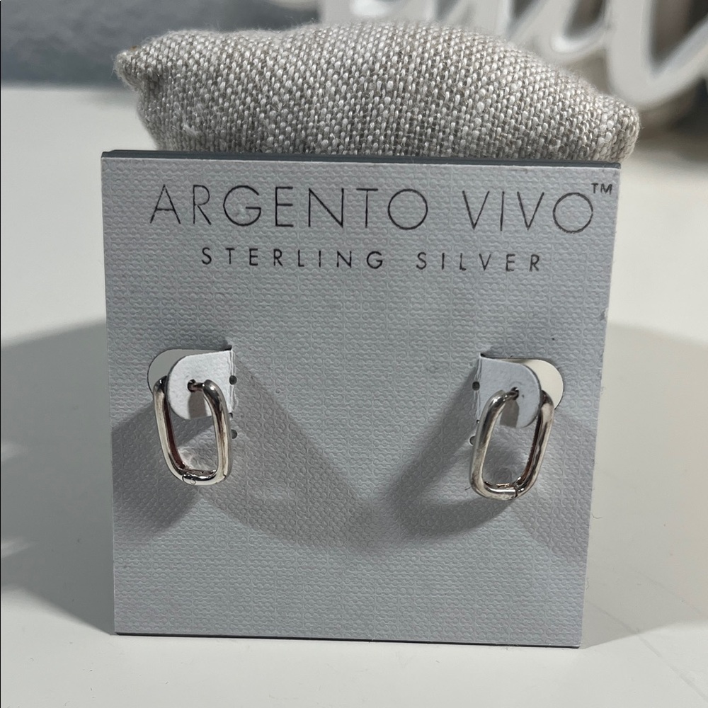 Argento Vivo Silver Hoop Earrings
